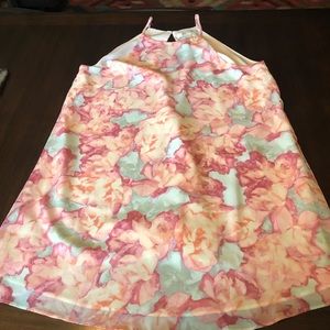 Floral watercolor shift dress